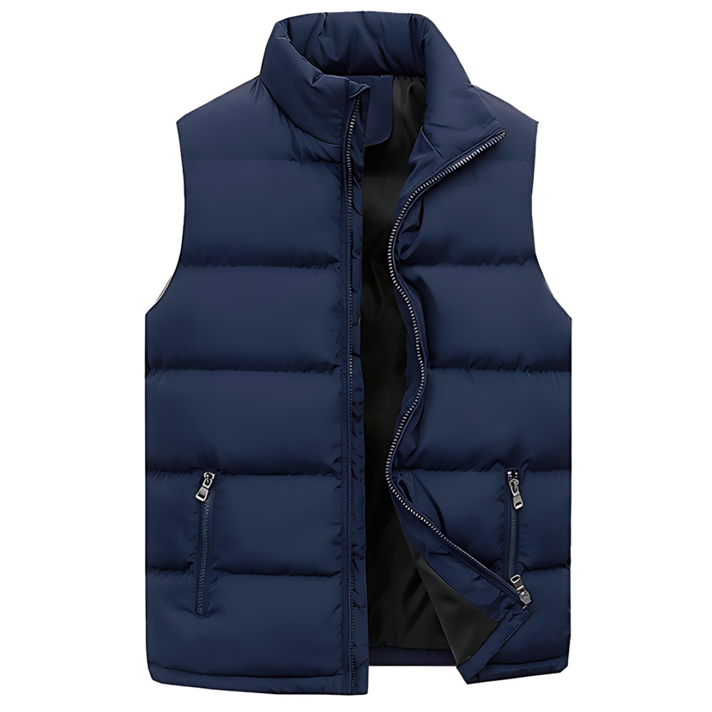 Stijlvolle heren bodywarmer vest met comfortabele capuchon en warme voering. Veelzijdig voor elke gelegenheid.