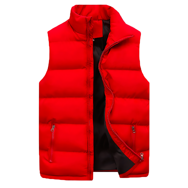 Mouwloos heren vest bodywarmer met praktische capuchon, ideaal voor een stijlvolle en comfortabele look.