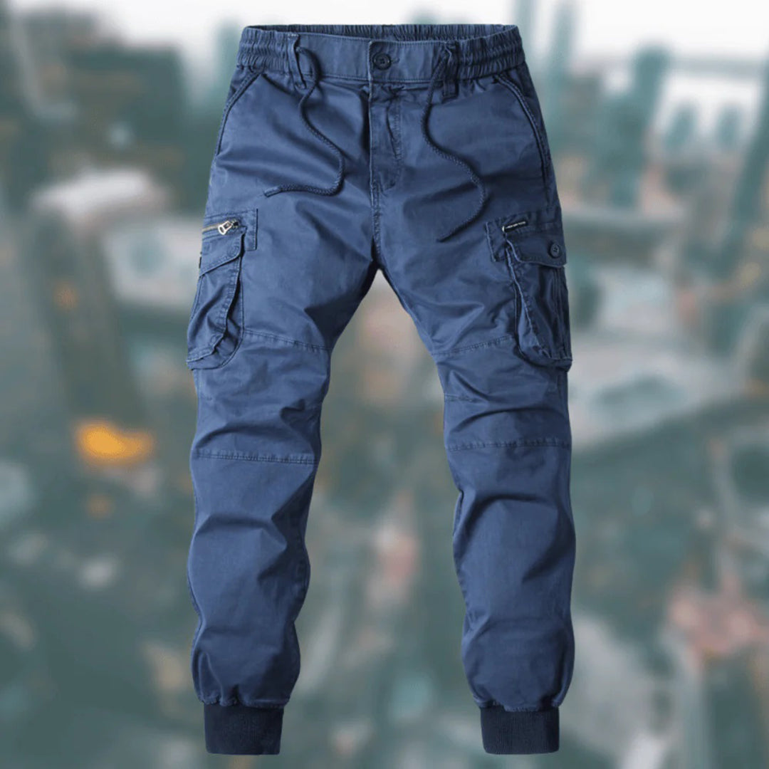 Heren cargo jogger broek, comfortabel en stijlvol voor dagelijkse vrijetijd en casual looks.