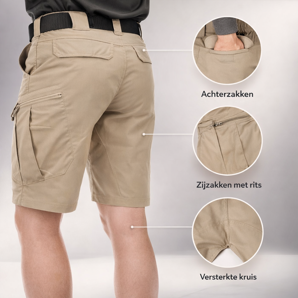Zomerse heren cargo shorts, ideaal voor reizen & wandelen, casual look, functionele zakken.