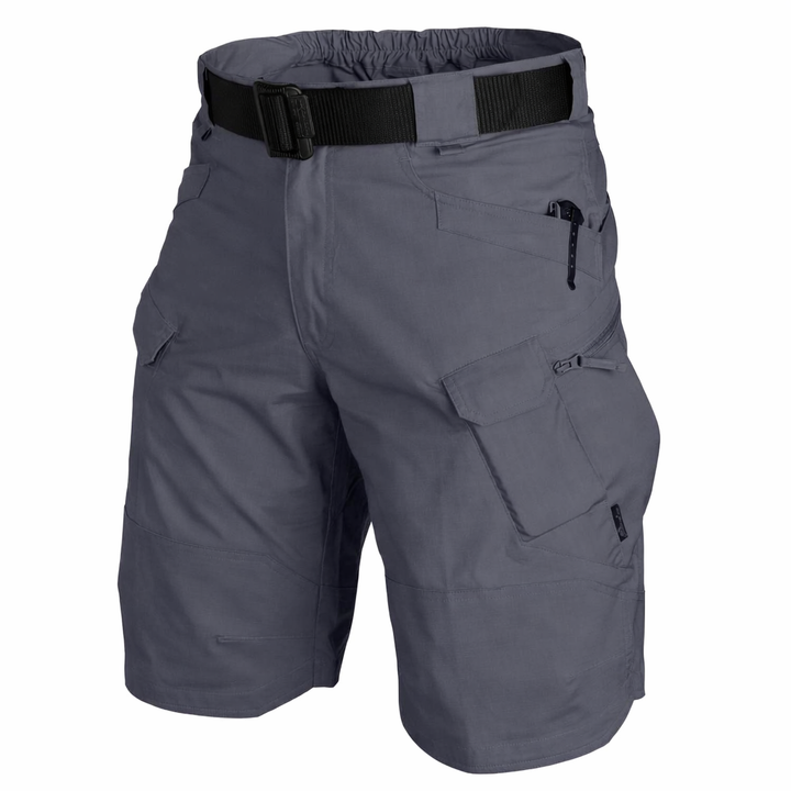 Functionele heren cargo broek, camouflage patroon, comfortabel voor avontuurlijke zomerse dagen.