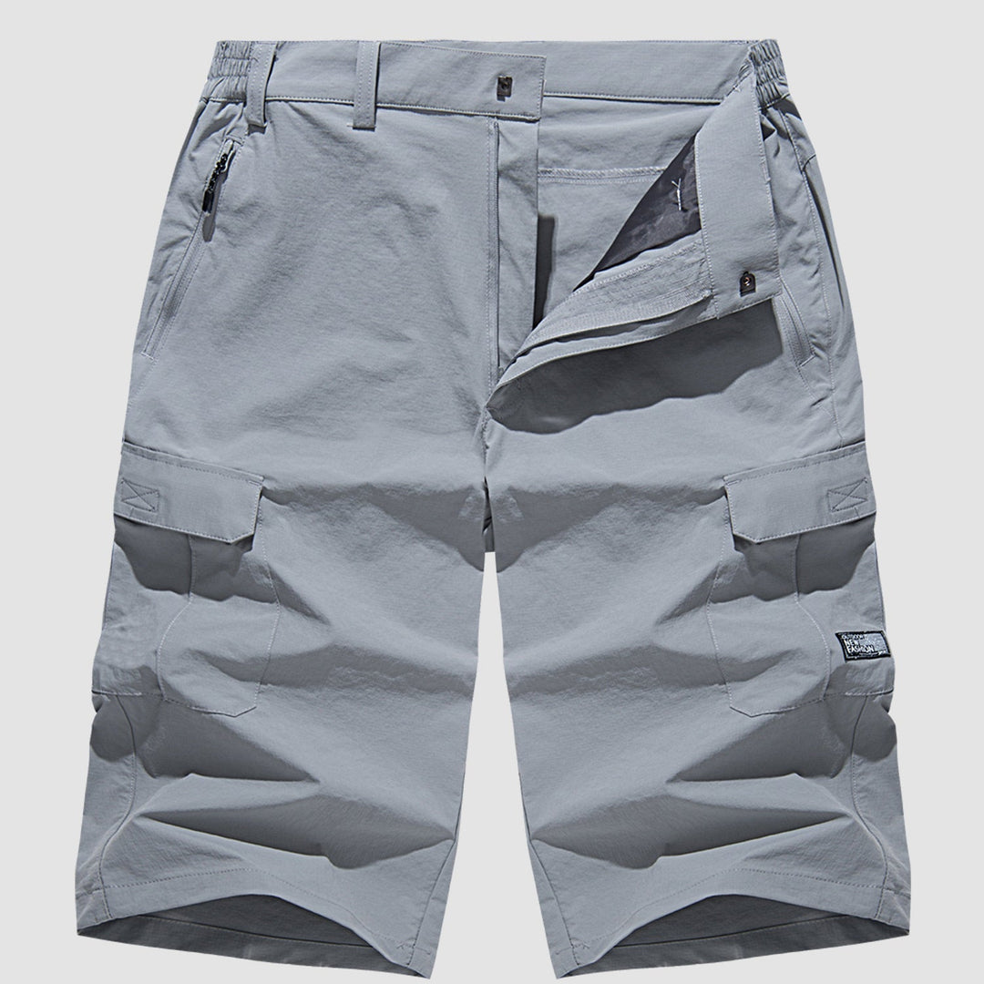 Ruime pasvorm heren cargo shorts, sneldrogend materiaal voor optimaal comfort tijdens buitenactiviteit zomer.