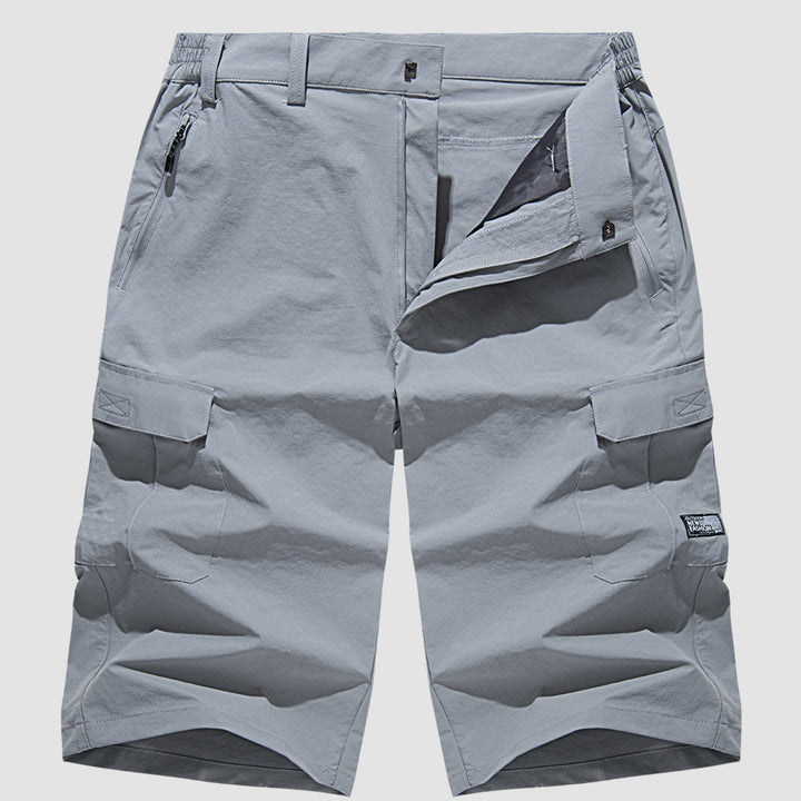 Ruime pasvorm heren cargo shorts, sneldrogend materiaal voor optimaal comfort tijdens buitenactiviteit zomer.