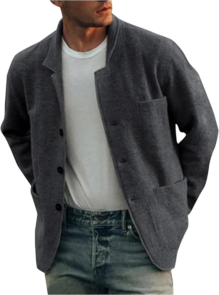Casual Leo herenblazer, een veelzijdig jasje dat comfort en stijl moeiteloos combineert.