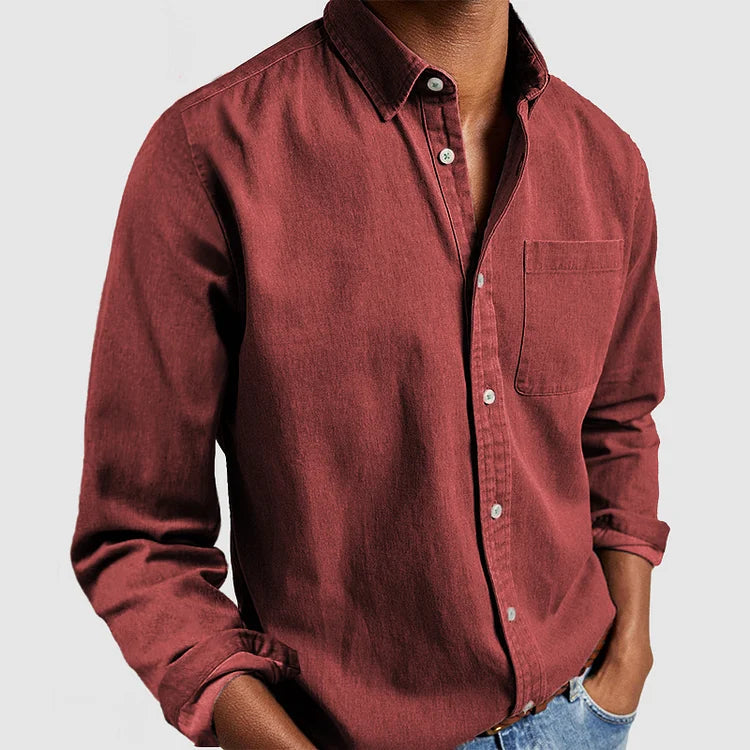 Modern heren casual overhemd, makkelijk te combineren, ideaal voor elke man en gelegenheid.