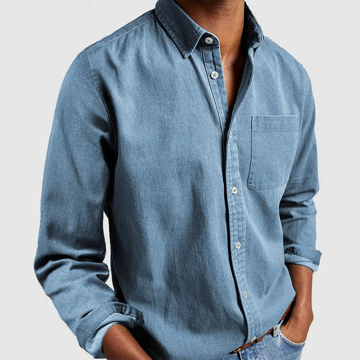 Casual pasvorm heren overhemd, geschikt voor zowel lente als zakelijk casual, voor dagelijks comfort.