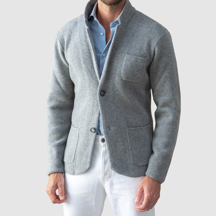 Stijlvol heren colbert voor een smart casual of zakelijke look. Tijdloos jasje met reverskraag en twee knopen.