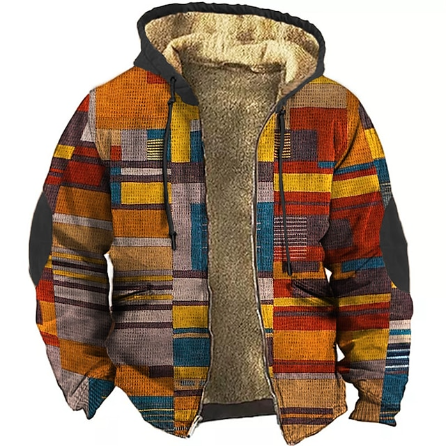 Heren colorblock capuchonvest, stijlvol en modern, ideaal voor een casual streetwear look.
