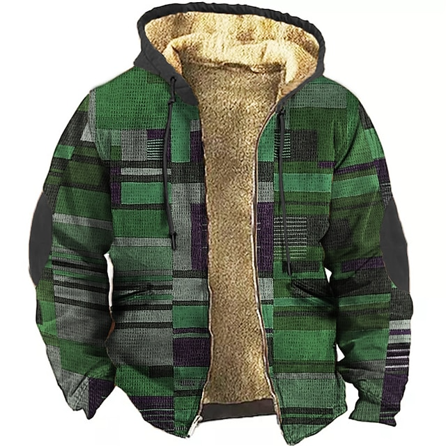 Comfortabel heren patchwork capuchonvest met colorblock design, perfect voor elke dag.