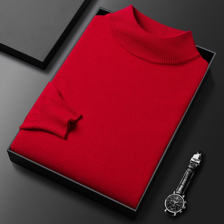 Moderne heren coltrui, slim fit en warm, perfect voor een elegante en casual winteroutfit.