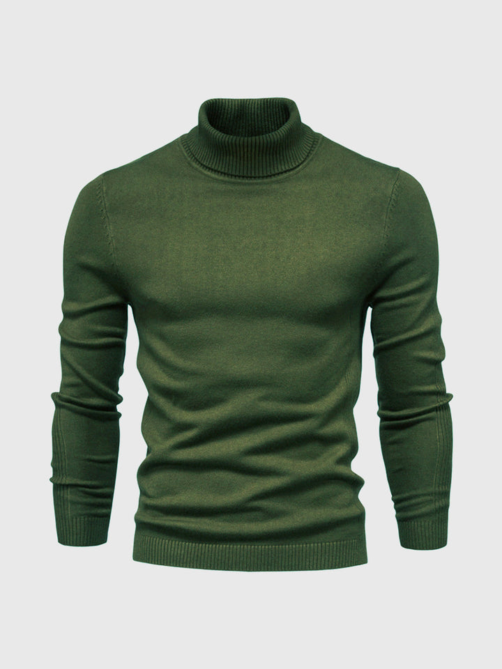 Heren coltrui met lange mouw in klassiek bordeauxrood. Warm, zacht en elegant voor herfst/winter.