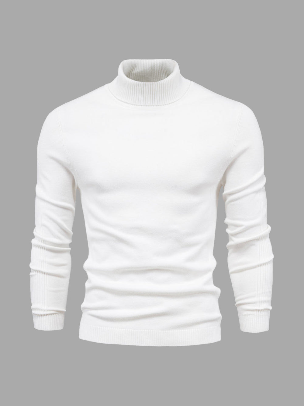Elegante heren coltrui met lange mouw, comfortabel en tijdloos, ideaal voor casual of formele looks.