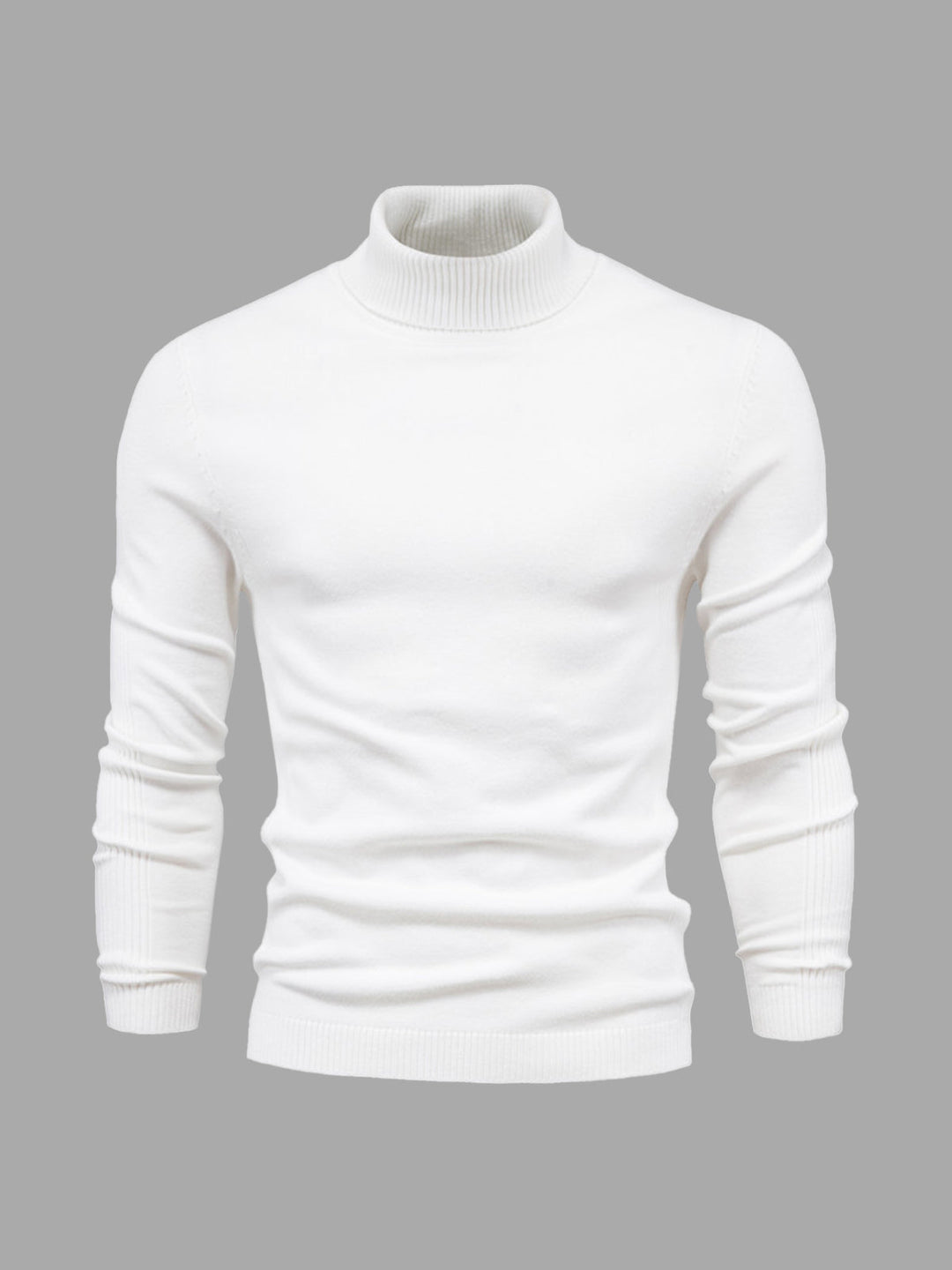 Elegante heren coltrui met lange mouw, comfortabel en tijdloos, ideaal voor casual of formele looks.