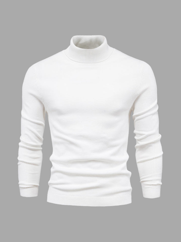 Elegante heren coltrui met lange mouw, comfortabel en tijdloos, ideaal voor casual of formele looks.