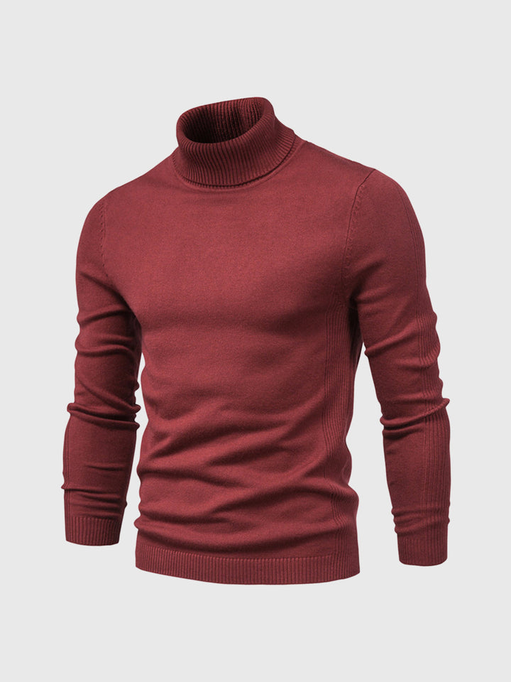 Grijze heren coltrui, lange mouw. Tijdloze pullover voor een warme en stijlvolle winterlook.