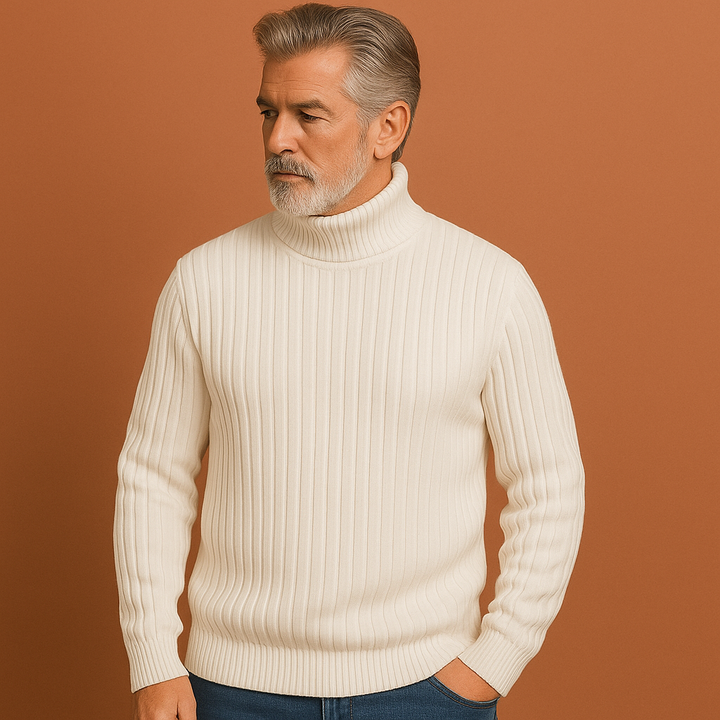 Elegante heren coltrui van zachte merinoswol; perfect voor een stijlvolle business casual of winterse outfit.