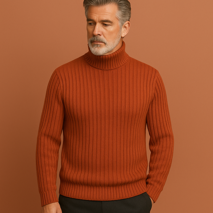 Stijlvolle en comfortabele heren coltrui van merinoswol; de ultieme warme trui voor koude dagen en elegante outfits.