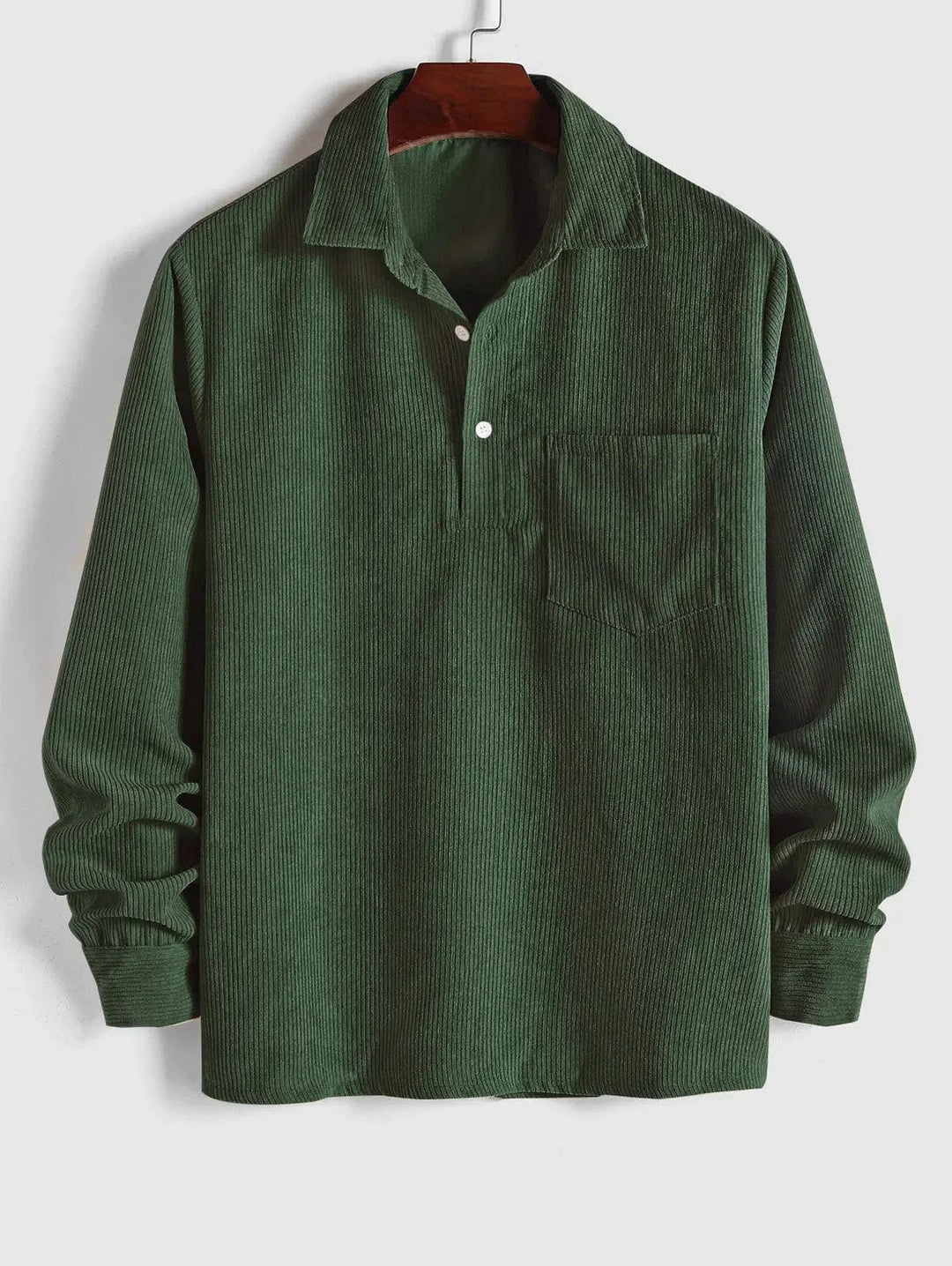 Veelzijdig heren corduroy overhemd, ideaal als casual shirt of overshirt voor herfst en winter.