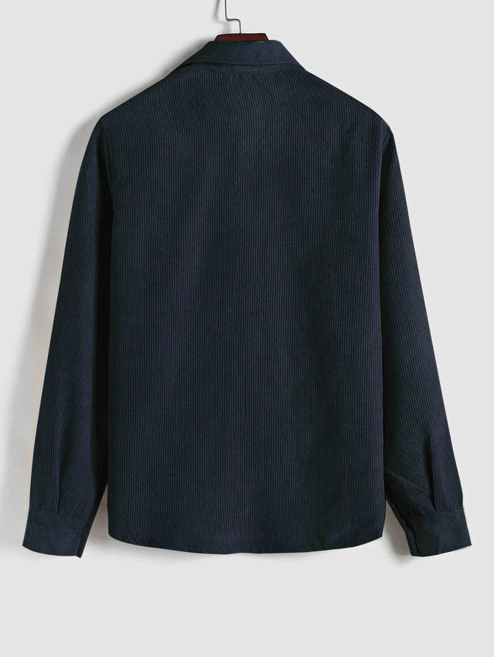 Heren corduroy overhemd met comfortabele relaxed fit, ideaal voor een ontspannen en casual look.