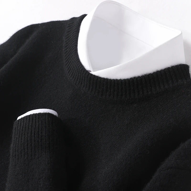 Comfortabele heren sweater, crewneck model, perfect voor een relaxte en stijlvolle uitstraling.