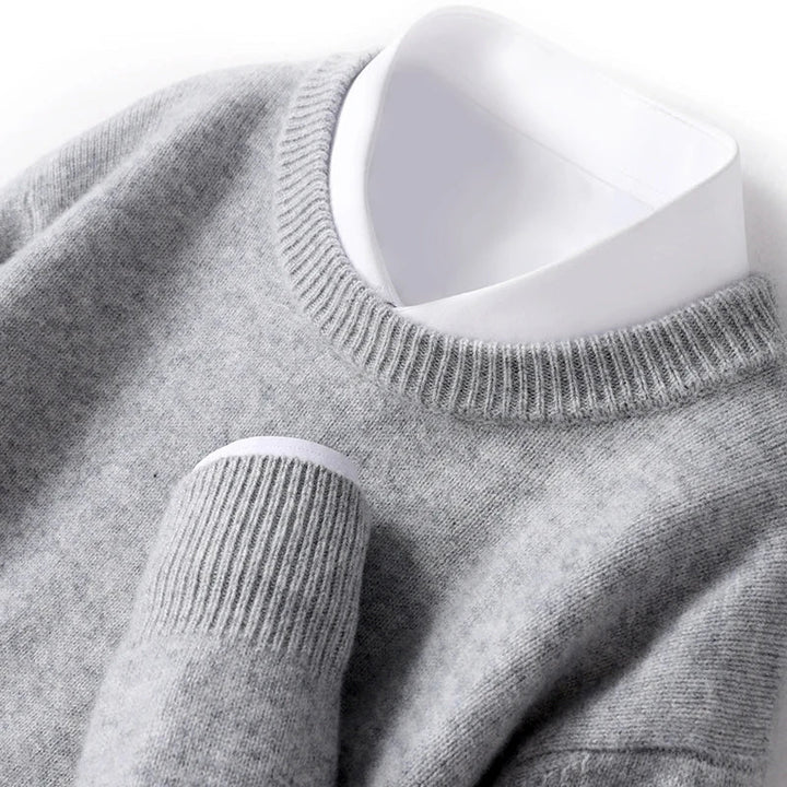 Casual chic heren trui, crewneck design, perfect voor diverse gelegenheden en stijlen.