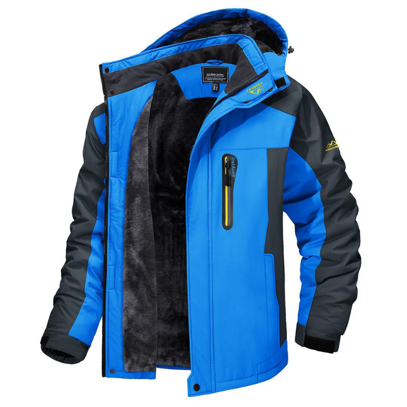 Comfortabele heren winterjas met regular fit en dikke voering, voor optimale bewegingsvrijheid en warmte.
