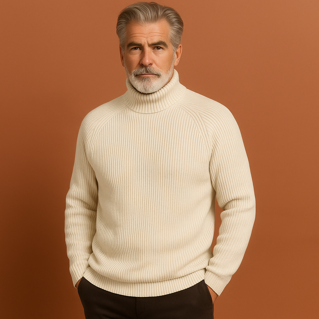 Heren elegante coltrui in tijdloos design, perfect voor zowel casual als zakelijke herfst- en winterkleding.