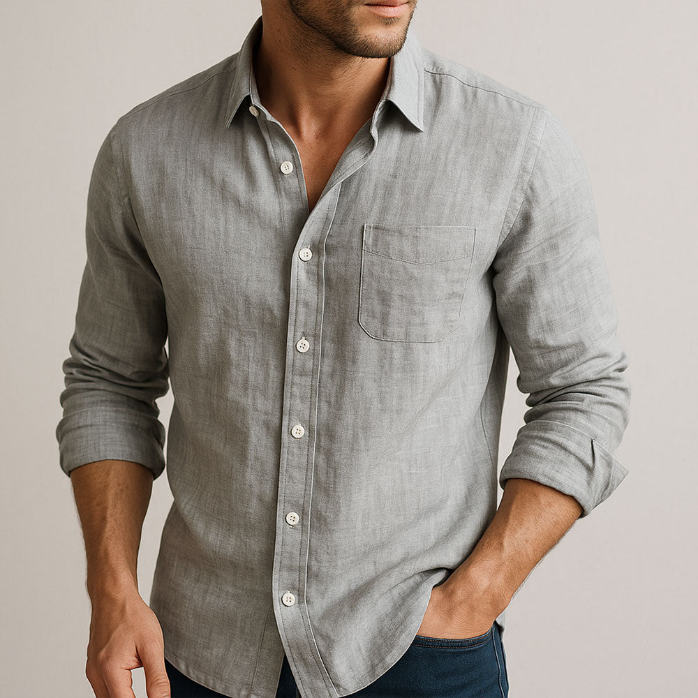 Casual heren overhemd: Essentieel voor een relaxte, stijlvolle look. Dagelijks comfort en veelzijdigheid.