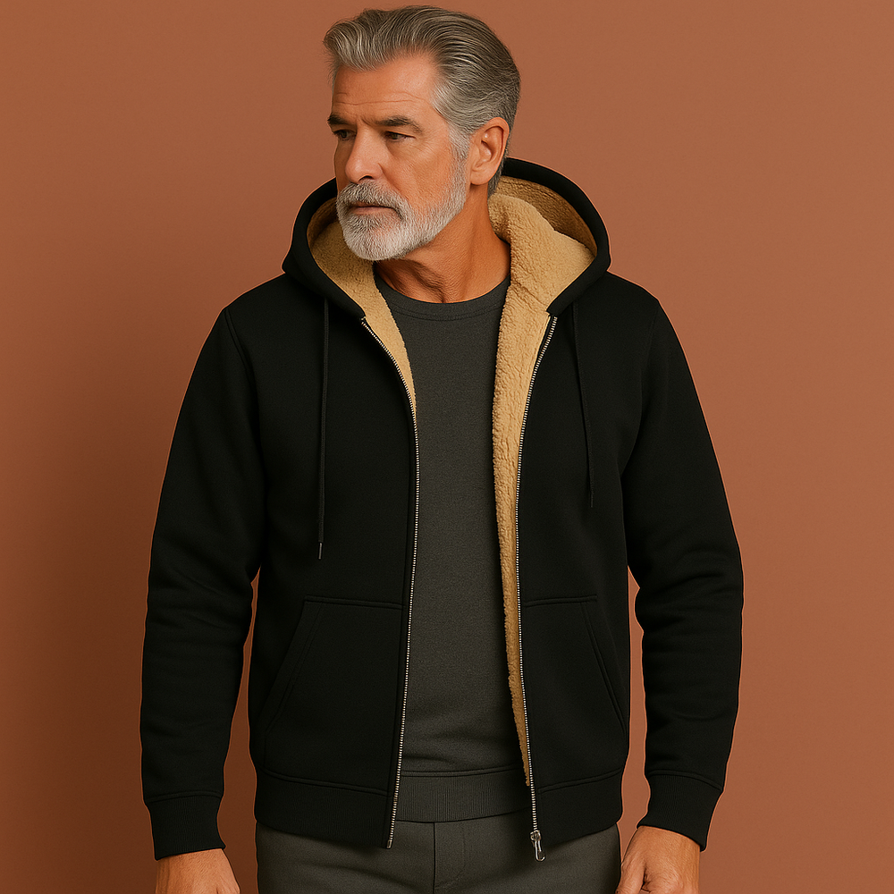 Casual heren fleece vest met rits. Zachte bontvoering zorgt voor ultiem comfort en extra warmte in de herfst.