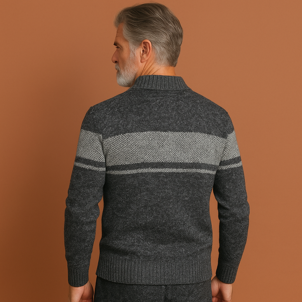 Comfortabel gebreid herenvest met volledige rits, ideaal voor een warme en stijlvolle casual look.
