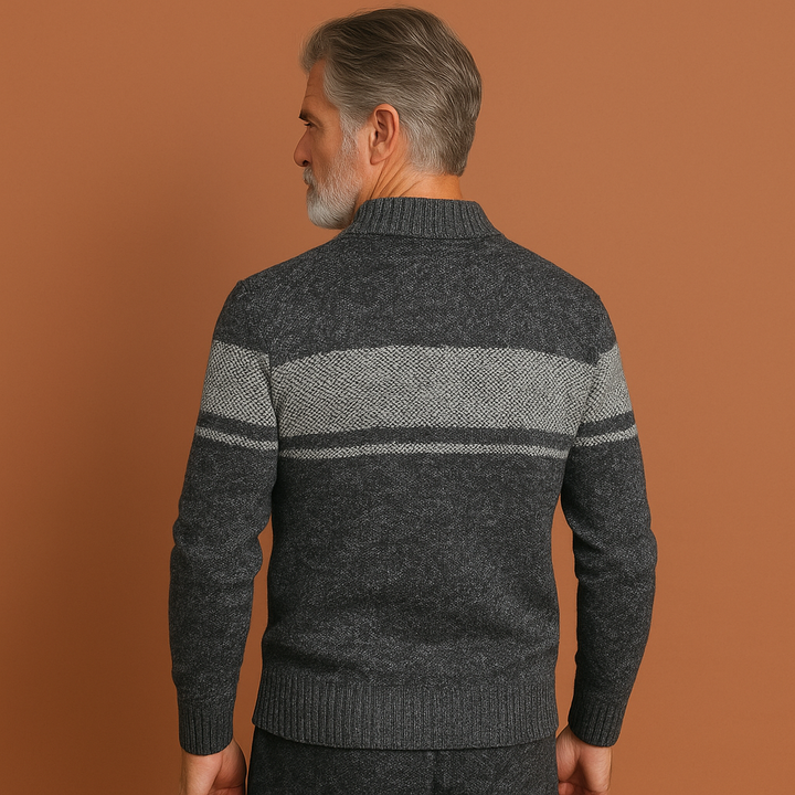 Comfortabel gebreid herenvest met volledige rits, ideaal voor een warme en stijlvolle casual look.