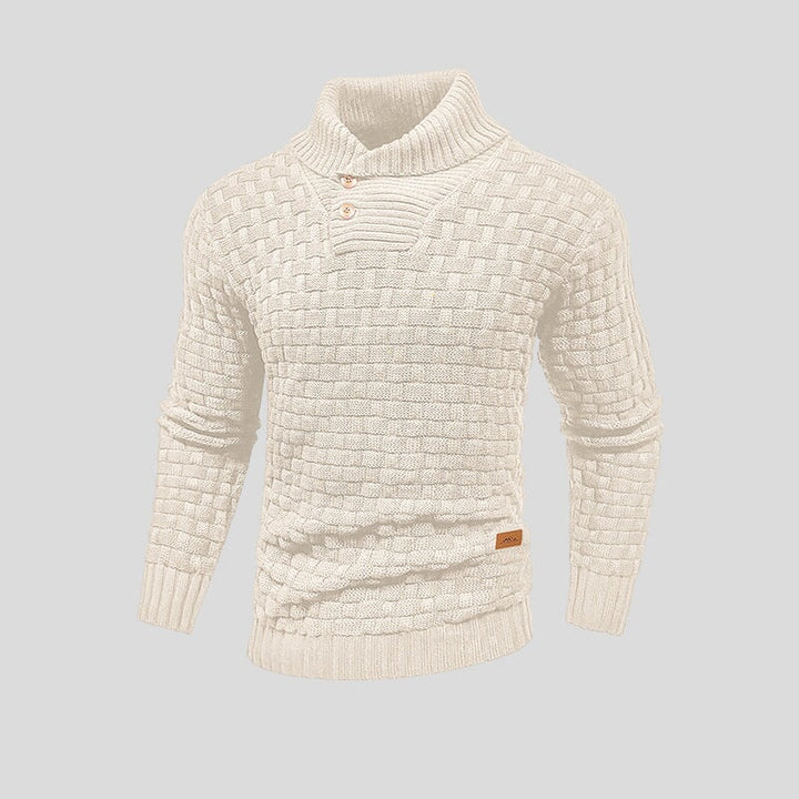 Comfortabele heren gebreide trui, perfect voor herfst- en winterkleding. Warm, stijlvol en veelzijdig voor casual look.