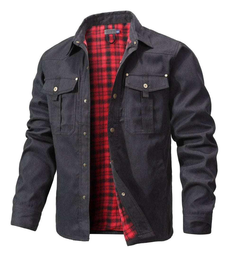Stijlvol herenjack met ruitpatroon voor casual winterlook, comfortabel en veelzijdig.