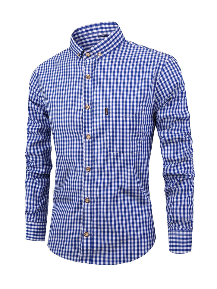 Heren geruit overhemd met lange mouwen, ideaal voor een casual stijlvolle look.