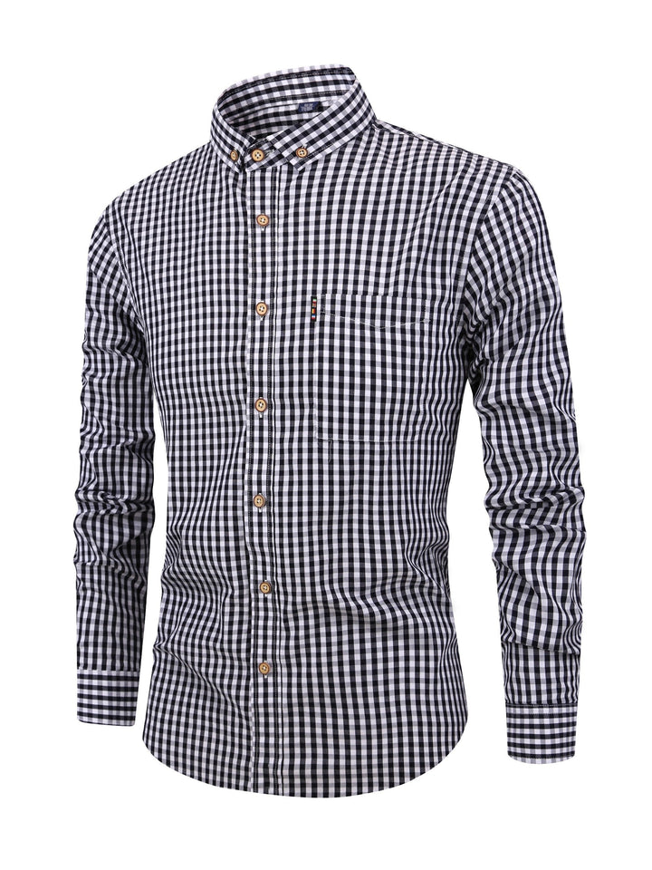 Heren geruit overhemd met lange mouwen, een tijdloze klassieker voor een modieuze en comfortabele mannenlook.