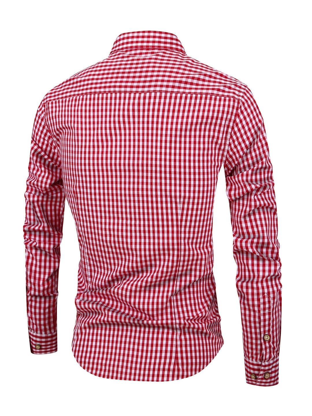 Comfortabel heren geruit overhemd met lange mouwen, perfect voor casual outfits en dagelijks gebruik.