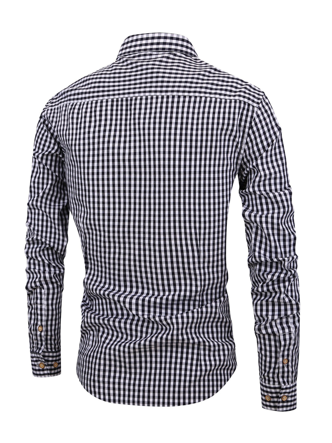 Klassiek geruit herenoverhemd met lange mouwen, voorzien van nette knoopsluiting. Essentieel voor mannenmode.
