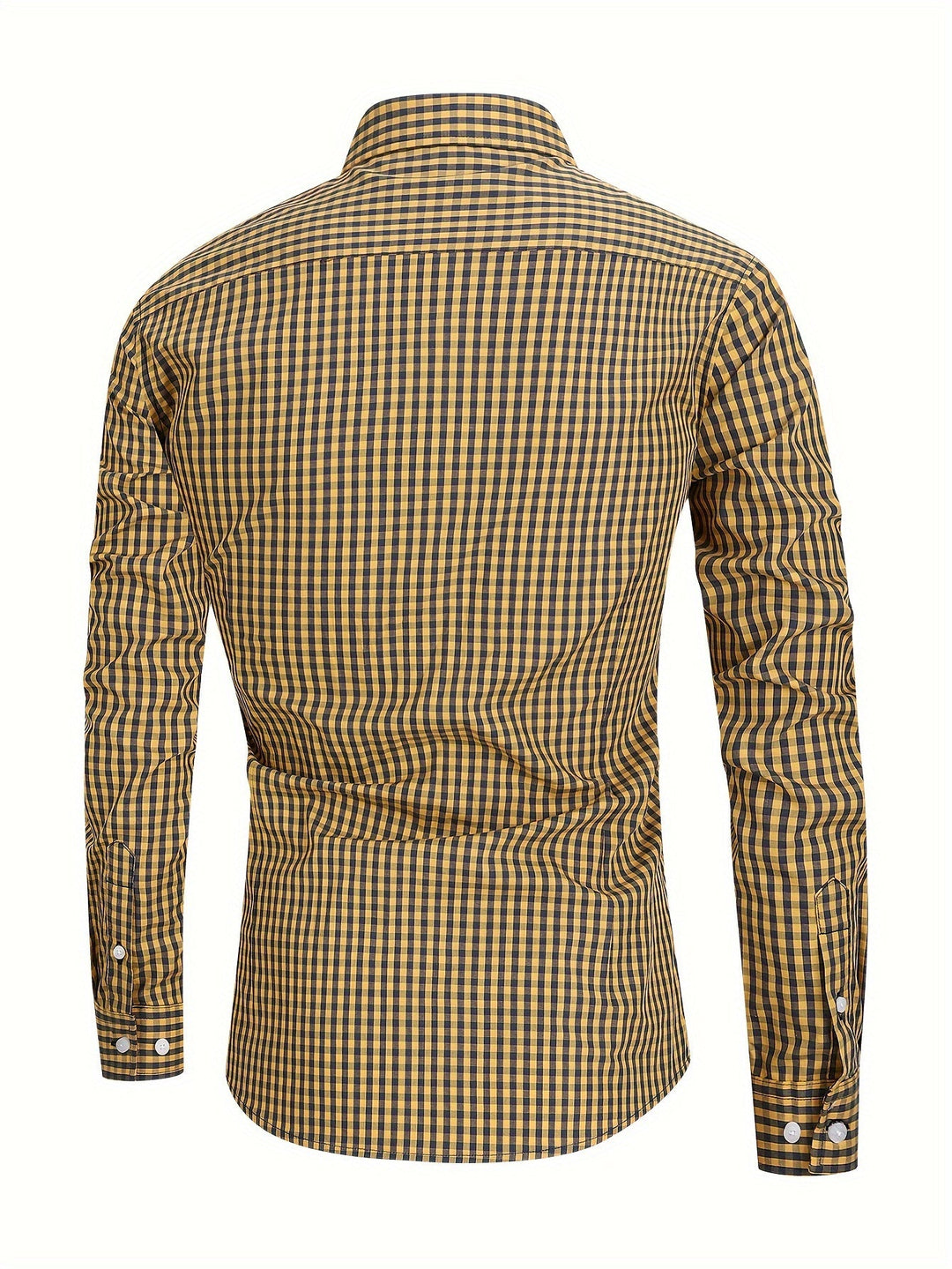 Stijlvol geruit overhemd voor heren met lange mouwen; een modieuze toevoeging aan elke mannen garderobe.