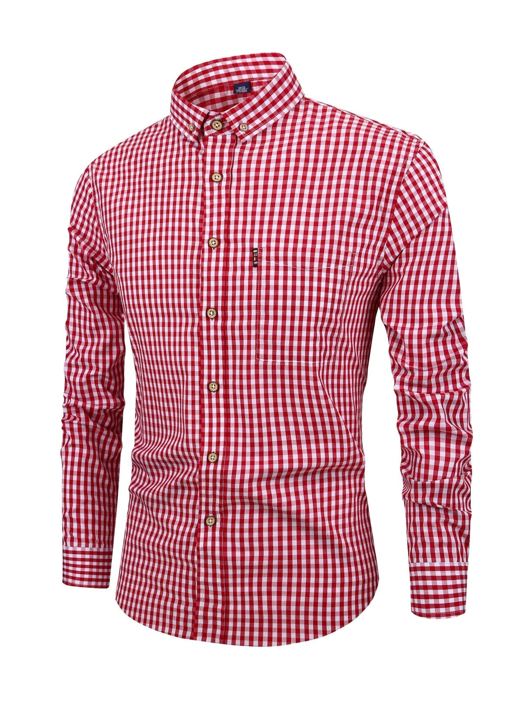 Veelzijdig heren geruit overhemd met lange mouwen, perfect voor zowel casual als geklede mannenmode stijlen.