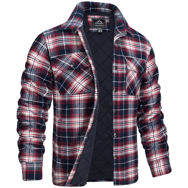 Winterjas heren: comfortabele en warme geruite jas. Stijlvolle bovenkleding, perfect voor koude winterdagen.