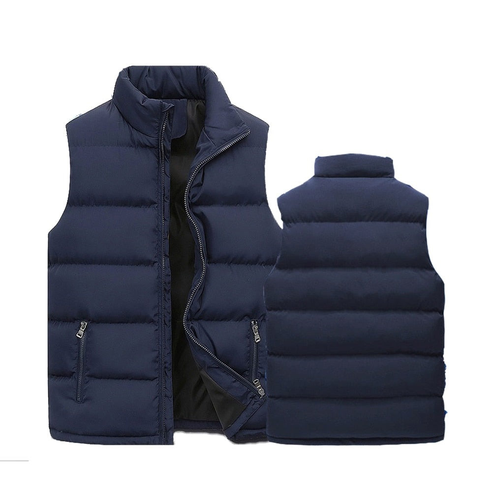 Warme heren bodywarmer, gewatteerd en casual. Perfect als ritsvest voor winterse dagen of outdoor activiteiten.