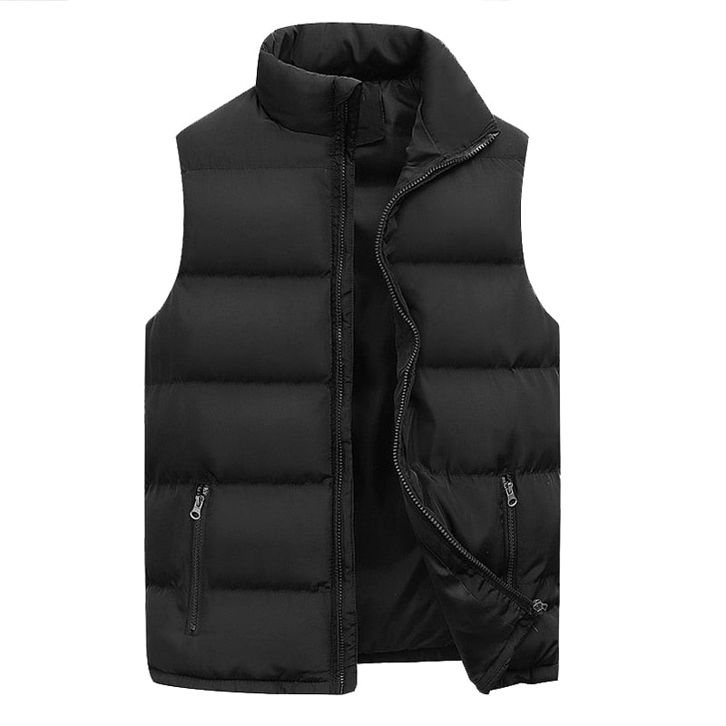 Stijlvolle heren bodywarmer, gewatteerd met rits. Geschikt als casual vest voor herfst en winter outfits.