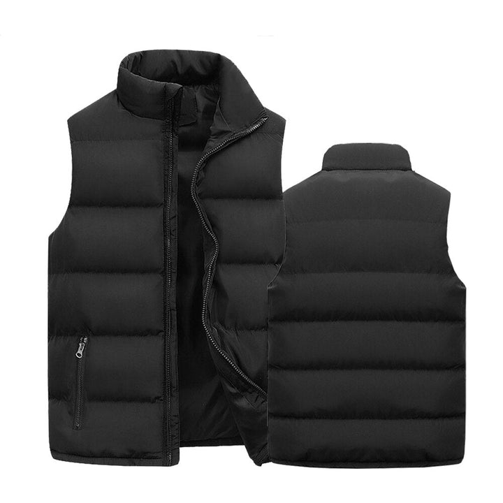 Comfortabele heren ritsvest bodywarmer, gewatteerd. Warm voor herfst, winter en verkrijgbaar in grote maten.