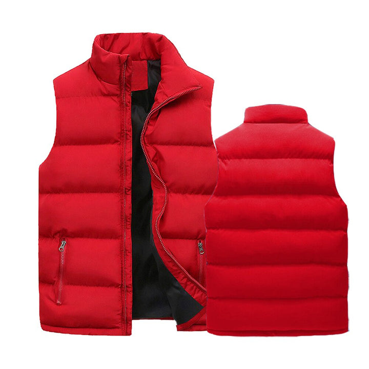 Duurzame gewatteerde heren bodywarmer met rits, warm en stijlvol. Geschikt voor herfst, winter en dagelijks gebruik.