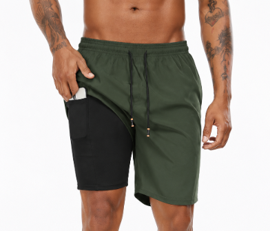 High-performance heren gymshorts met ademende liner en telefoonzak, perfect voor alle activewear behoeften.