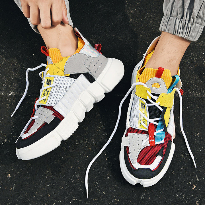 Urban fashion sneakers voor heren, met opvallende chunky zool.