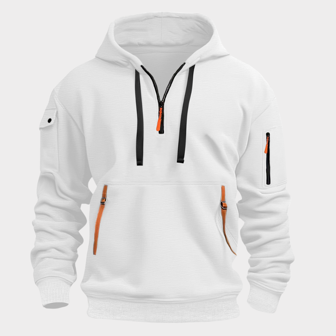 Veelzijdige heren hoodie, comfortabel en stijlvol, perfect voor casual mode en sportieve mannenkleding.