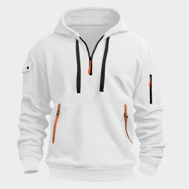 Veelzijdige heren hoodie, comfortabel en stijlvol, perfect voor casual mode en sportieve mannenkleding.