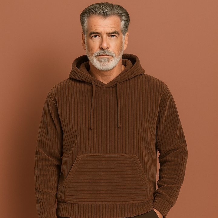 Heren hoodie met relaxte pasvorm. Stijlvolle en comfortabele casual mode, perfect voor herfst en winter.