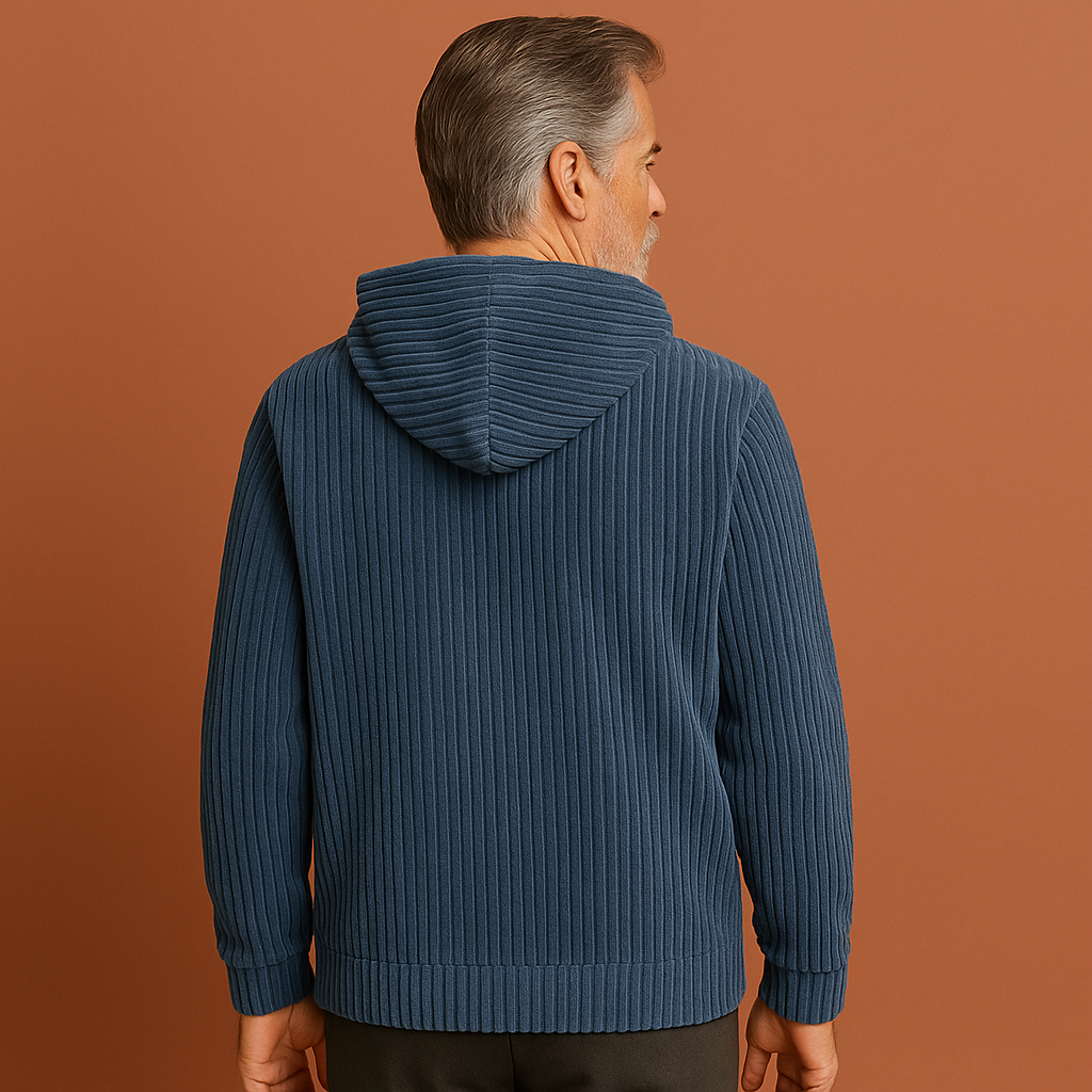Comfortabele heren hoodie met relaxte pasvorm voor winterkleding. Stijlvol en warm voor casual herenmode.